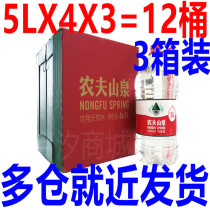 Nongfu Mountain Spring drinking water 5L*4 barrels*3 boxes 4 boxes of natural pure water Home office water