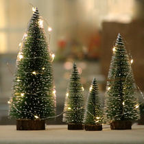 Mini Christmas tree ornament cedar ornament Christmas gift item pine tree counter table decoration shooting props