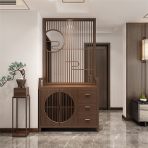 New Chinese solid wood screen Home entrance partition cabinet Partition cabinet Entrance cabinet Chinese shoe cabinet locker