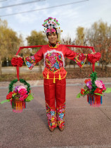 Flower basket props dance drama flowers pick new flower baskets Yangko flower basket props return to the family flower basket to send relatives flower baskets