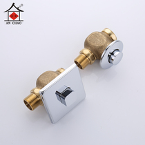 Anchao concealed stool flush valve hand press all copper squat toilet flush valve toilet toilet delay valve