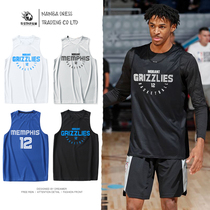 Grizzly Morant 12 Jersey basketball vest men loose training quick-drying summer sports sleeveless T-shirt waistcoat
