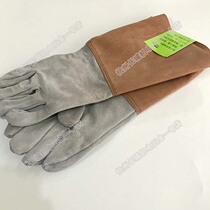 Labor insurance welder welding gloves long thickened cowhide high temperature insulation wear-resistant welding gloves fireproof and anti-scalding sleeves
