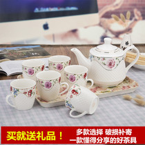 Ceramic household teapot set wedding tea set Cup with large capacity heat-resistant bubble teapot cold kettle cold kettle water Cup