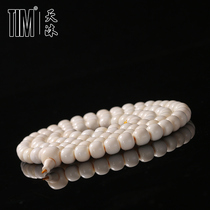 TIM mammoth ivory ice old barrel bead bracelet 108 beads old Apple flat bead men and women necklace bracelet