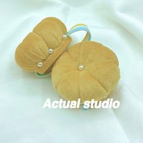 (Actual)Original Pin Pack Pin Pad (Lemon Cream) Velvet (Wrist) Pumpkin pin pad