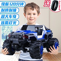Super large remote control off-road vehicle four-wheel drive children Electric climbing car fall resistant drift racing model boy toy