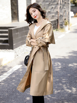 Sandro Veneta hooded windbreaker female little man spring and autumn 2021 long fat m size womens coat
