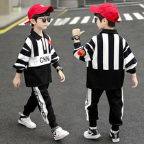 tong tao zhuang autumn 2021 new childrens spring and autumn clothes boy handsome zhong da tong brand childrens clothing two piece