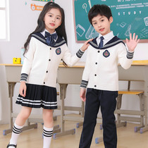 Kindergarten garden clothes spring and autumn clothes British Navy wind jk uniform childrens school uniform set primary school class clothes autumn and winter clothes