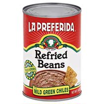 La Preferida Refried Beans Green Chiles 16-Ounce