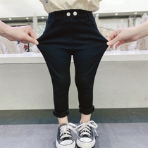 Girl Pants Girl Sashimi Leather Pants 2022 Spring Autumn Clothing New Ocean Qi Women Baby Beating Bottom Pants Children Pencil Pants