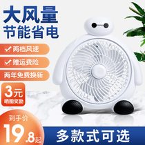 Cartoon electric fan Dormitory bed plug-in office summer desktop Home mini desktop small usb fan