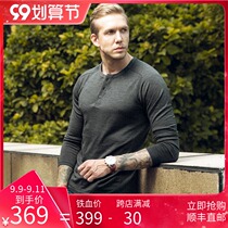 New Dragon Tooth Hidden Feather PRO Mirano Wool Long Sleeve Henry T-shirt Winter Physical Training Clothing Iron Blood King