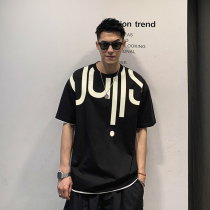  Xu Tairang ruffian handsome printed short-sleeved t-shirt mens summer 2021 new youth tide brand American casual handsome t-shirt
