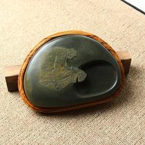 The She inkstone four treasures of the study bi mo zhi yan Stone Inkstone stone rub the ink inkstone practical calligraphy collection decoration