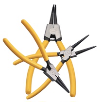 Clareed pliers internal and external expansion pliers snap ring pliers internal card and external card tension retaining ring yellow pliers large clamping pliers