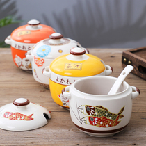 Nordic ceramic kitchen pepper oil tank household high temperature resistant pig oil tank salt pot spicy seasoning sauce jar