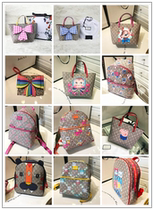 2021 new girl double shoulder bag inclined satchel shoulder bag travel outside bag cartoon hand shopping bag childrens school bag