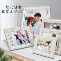 10 inch photo frame white wood 8r photo frame solid wood image frame 20x25cm photo frame horizontal and vertical swing table hanging wall