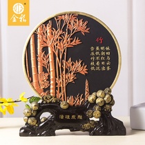 Ornaments living room decoration charcoal carving process home art accessories wine cabinet decoration Bogu porch Bogu