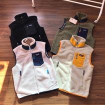 Export single correct version G check Bata Pata Pata fleece cashmere vest Retro-X men and women fleece vest vest
