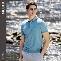 VICUTU mens short-sleeved T-shirt 2021 summer t-shirt skin-friendly cool casual POLO shirt