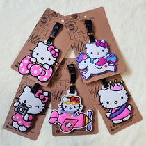 Cartoon KT cat Hello Kitty luggage tag travel luggage tag backpack luggage tag boarding check-in pass