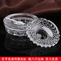 Green apple ashtray round glass smoke demagogic thickened large trumpet mini-style complete 6 only