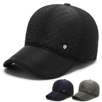 Winter New Tide mens hat ear protection warm old hat plus velvet padded cap Diamond grilled silk baseball cap
