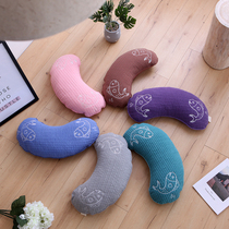 Moon type millet shell pillow cartoon buckwheat shell hard pillow water washing cotton pillow crescent shaped dual-purpose pillow clip Cotton