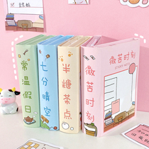  Creative combination of multi-fold post-it notes with strong stickiness Students use cartoon cute multi-function message note book N stickers