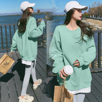 Pregnant women autumn suit fashion 2021 New Net red out long sleeve autumn clothes female spring and autumn two sets