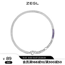 ZEGL sweet cool otbutton snake bone necklace female ins tide niche design hip hop simple cold wind choker accessories