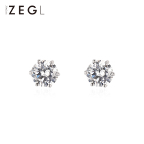 ZEGL925 pure silver ear nail minimalist with small and delicate earrings small crowddesign sensation 2023 New wave ear accessories
