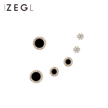 ZEGL multi-ear piercings female small sleeping without picking up earring earbone nails 2023 New wave silver needle earrings