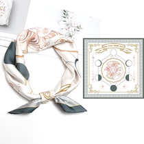 Silk scarf small square towel womens spring and autumn and summer thin fashion style decorative tie headscarf Korean small scarf scarf hairband