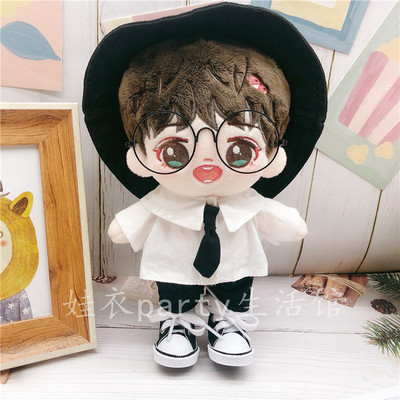 taobao agent Spot 20cm baby clothing youth campus shirt set 20 cmless attribute doll clothes pants, hat, shoes, shoes