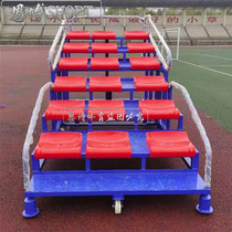 Direct selling terminal referee desk timebench 18-seat mobile telescopic stand track and field record table Stadium rest chair