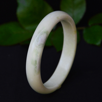 Natural Shaanxi Lantian jade bracelet White with Cui old pit material first-class fashion accessories gifts to friends