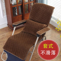 Set-type autumn and winter recliner cushion rocking chair rattan chair cushion cushion integrated thickened folding chair lazy chair cushion