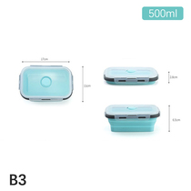 Folding Lunch Box Folding Silicone Lunch Box 500ML