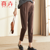 Moms autumn and winter clothes loose waist long pants middle-aged women 40-year-old 50-legged pants