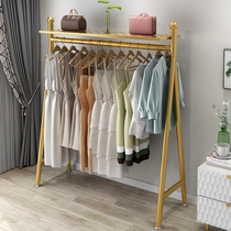  Net red coat rack hanger hanger floor-to-ceiling bedroom clothes rack household simple shelf Simple and modern