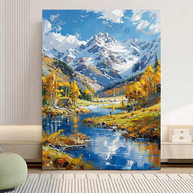 数字雪山油画-数字雪山油画促销价格、数字雪山油画品牌- 淘宝