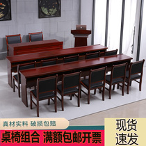 Meeting table and chair combination training desk desk double long bar table wooden skate paint table simple new model
