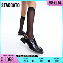 Thagatu 2022 spring new Inlan wind retro coarse heel sandal sandals small round heads women sandals 9UL67AH2