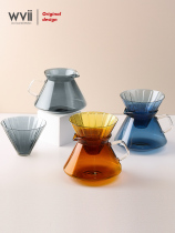 Nordic hand-brewed coffee maker drip coffee household glass coffee maker simple filter cup sharing pot