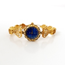 Lonely Soviet antique watch blue dial Gold love hollow watch chain quartz watch niche watch female