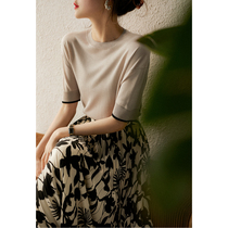 ZYM560549MG] laughs culvert elegant early spring strength contestant 120-16-pin mulberry silk-knitted sweatshirt